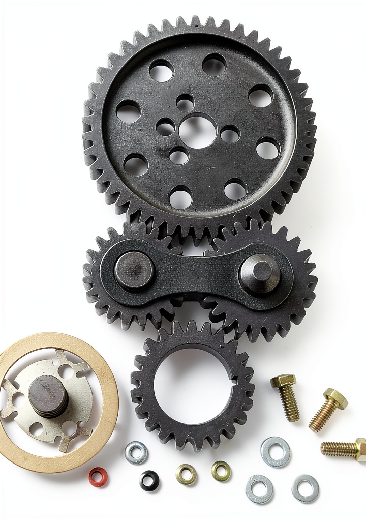 Installing ProForm Gear Drive Engine Timing Idler on a wooden workbench