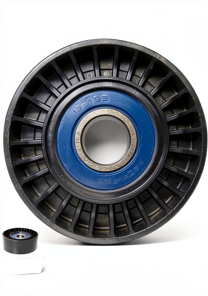 Installing Takilma Belt Drive Idler for Jeep Wrangler JK 3.8/5.7 on a wooden bench