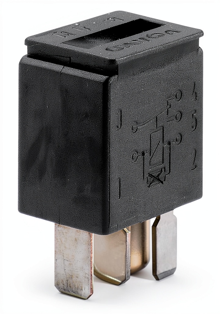 Hella 12V micro relay installed in a vehicle engine compartment