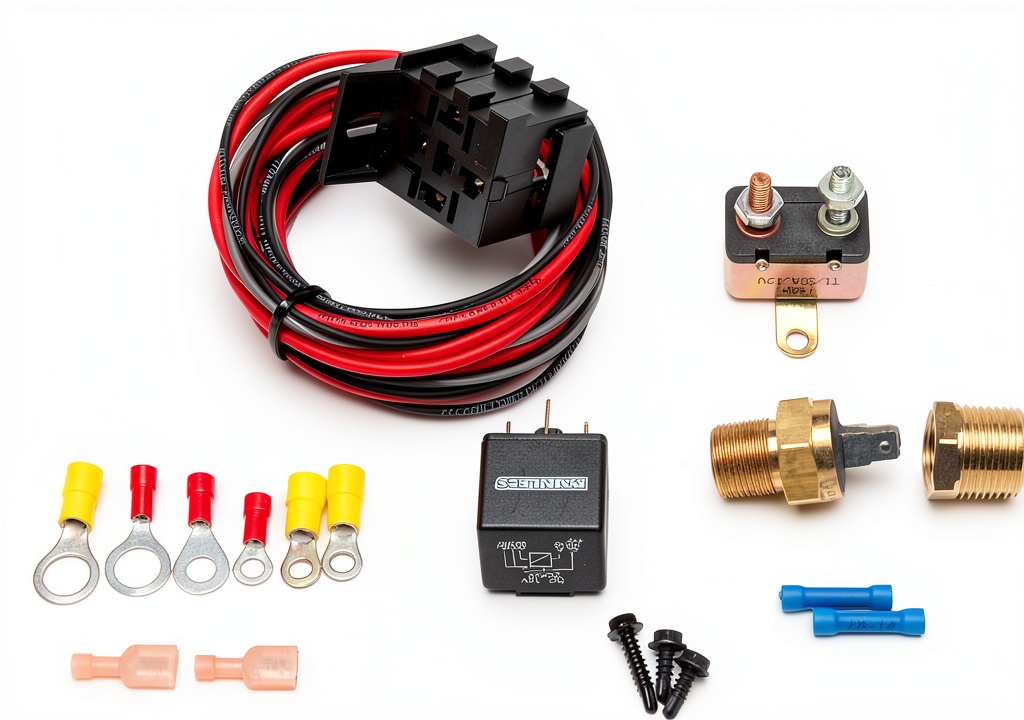Installing Painless thermostatic fan relay on an engine block