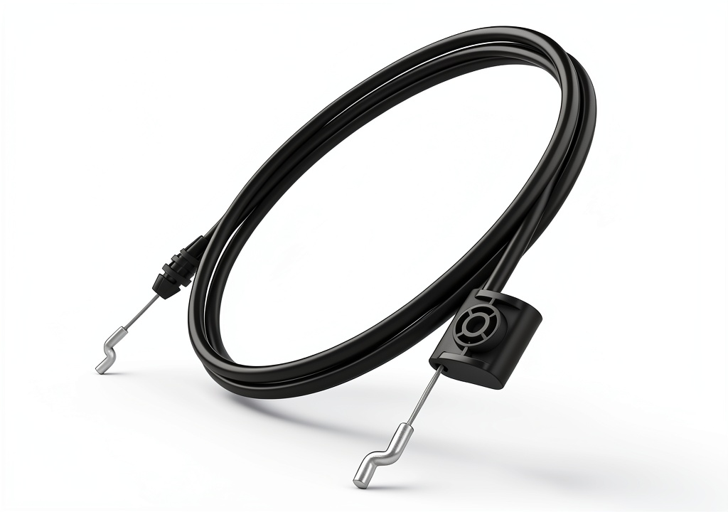 Honda brake cable being installed on a walk‑behind mower
