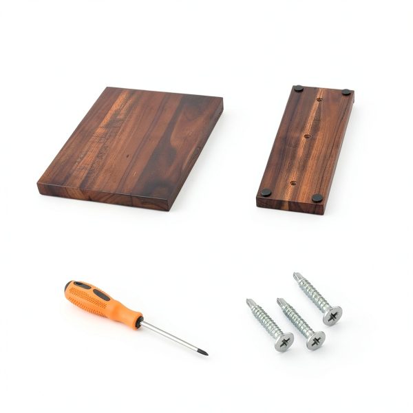Wooden Magnetic Knife Holder Dual Stand by YelloIris Acacia Wood 12x9-4
