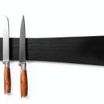 Magnetic Knife Holder MHXW SXPN Acacia Wood 16 Inch Black Wall Mount-0