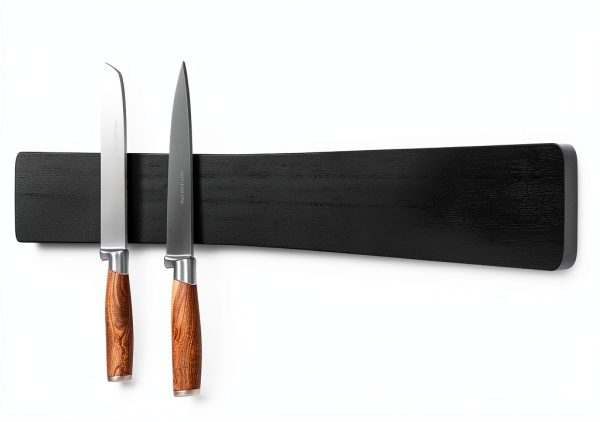 Magnetic Knife Holder MHXW SXPN Acacia Wood 16 Inch Black Wall Mount-0