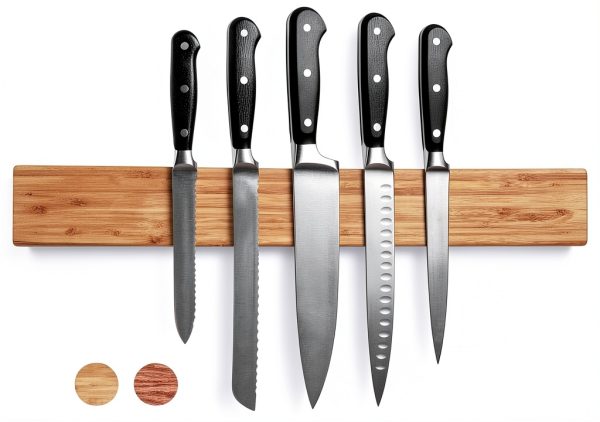 Magnetic Knife Holder LARHN 16″ Bamboo Wall Strip and Magnetic Core-0
