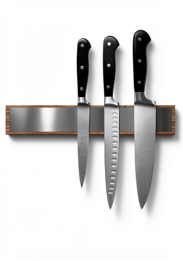 Magnetic Knife Holder LARHN 16″ Bamboo Wall Strip and Magnetic Core-2