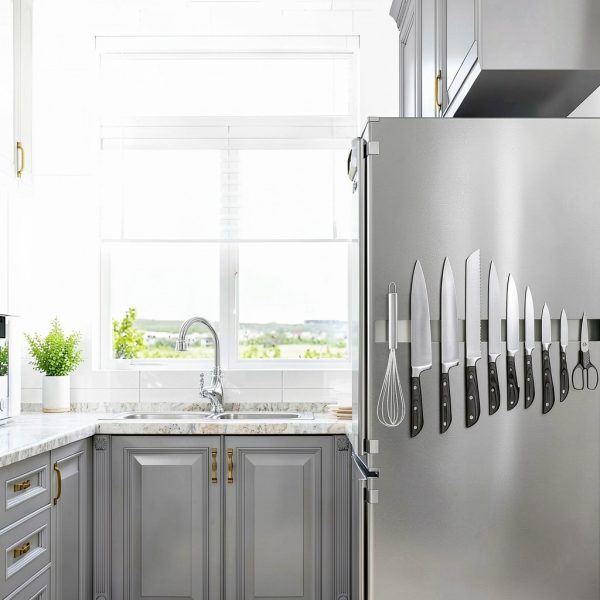 Magnetic Knife Strip 17" Rymmzone SUS304 Fridge Holder-5