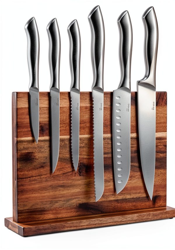 Magnetic Knife Holder Caldwell Kitchen Co Brown MDF Wall Mount-0