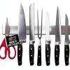 GORILLA GRIP Stainless Steel Magnetic Knife Holder for Wall, Magnet Bar for Knives, Tools, Supplies, Heavy Duty Metal Strip Holds Up to 6 lbs, Kitchen Organizer, 10 in, Non-Adhesive, Drilling Required-0