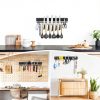 Magnetic Knife Holder 17" Black with 10 Hooks by Pailexin No-Drill-6