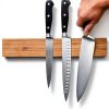 Magnetic Knife Holder LARHN 16″ Bamboo Wall Strip and Magnetic Core-1