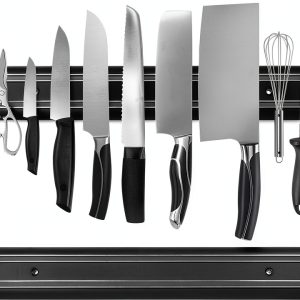 Magnetic Knife Strips PENXUA 15 Inch Black 2 Piece Magnetic Knife Rack-0