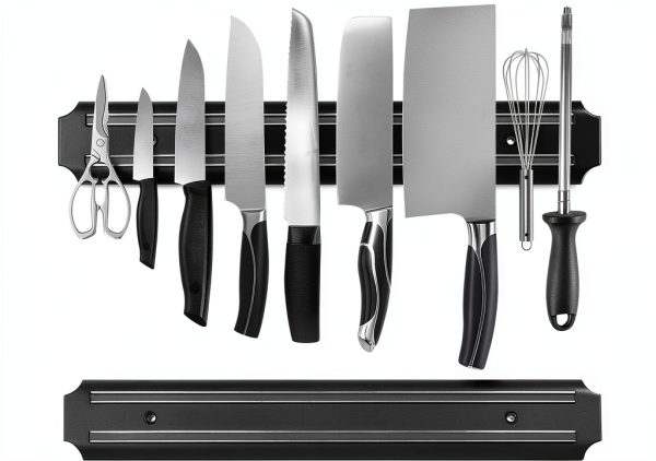 Magnetic Knife Strips PENXUA 15 Inch Black 2 Piece Magnetic Knife Rack-0