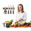 Magnetic Knife Holder HEREOF Wood Strip No-Drill Mount-4