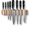 Magnetic Knife Holder LARHN 16″ Bamboo Wall Strip and Magnetic Core-3