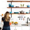 Magnetic Knife Strips PENXUA 15 Inch Black 2 Piece Magnetic Knife Rack-3
